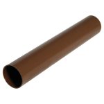 Round Downpipe - 68mm Brown
