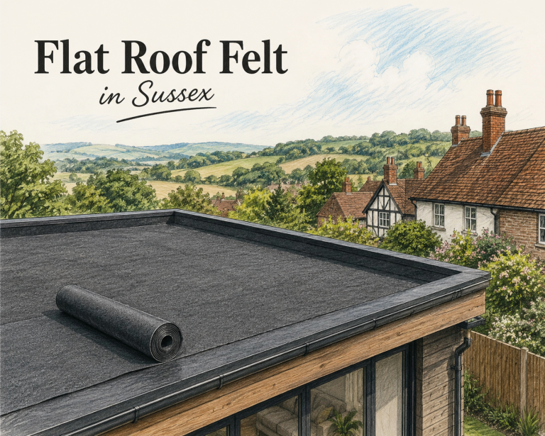 Flat roof felt